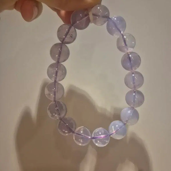 [BUNJANG] Certified Lavender Moon Quartz (Zaokjeong) Bracelet 13mm / 인증서 포함] 영롱한 빛감 라벤더 문쿼츠 (자옥정) 13mm