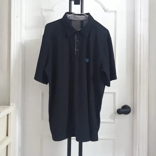 [BUNJANG] Dongsu Golf Men's Functional Short-Sleeve Polo Shirt XL Black / 이동수골프 남자 기능성 반팔카라티 XL 105 블랙