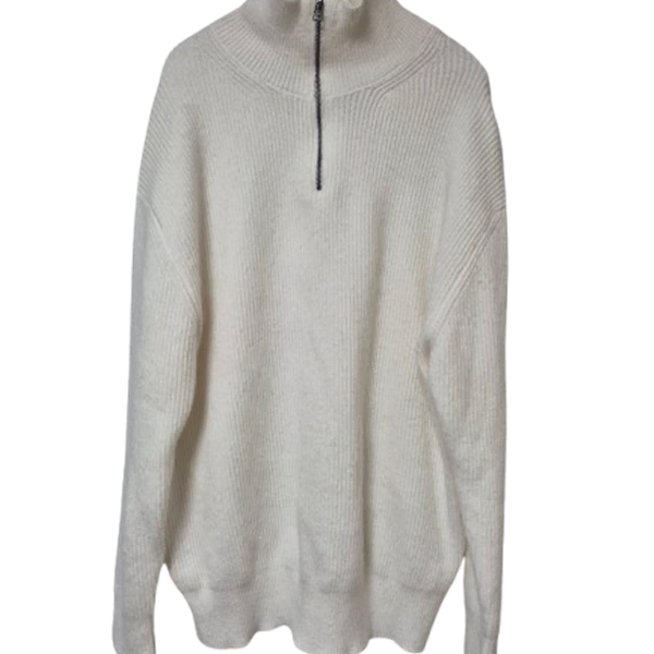 [BUNJANG] MARGIN Men's Half-Zip Ribbed Knit Long Sleeve T-Shirt / MARGIN 정품 남자 추동용 남성 반집업골지니트긴팔티셔츠52