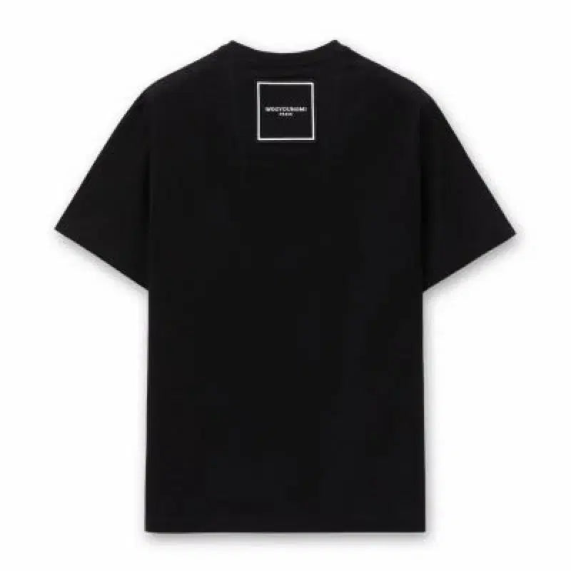 [BUNJANG] Wooyoungmi Cotton Square Label T-shirt Black 100 / 우영미 코튼 스퀘어 라벨 티셔츠 블랙 100