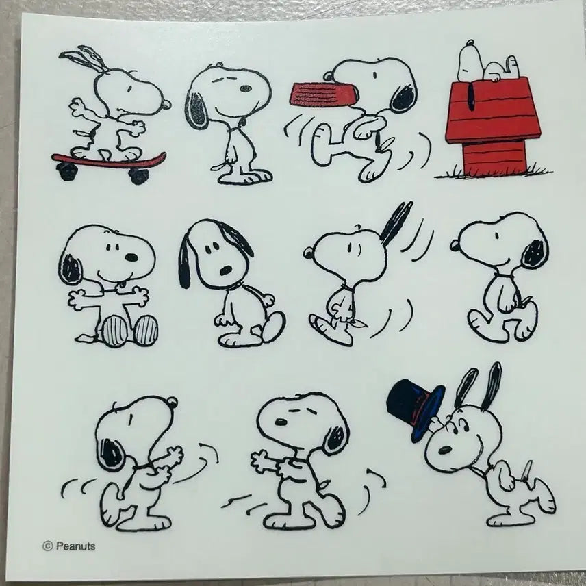 [BUNJANG] Peanuts Snoopy Stickers (10pcs) / 피너츠 스누피 인스