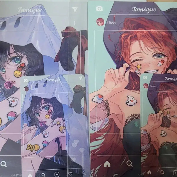 [BUNJANG] My Witch Toony Character Illustration Postcard Set / 나의마녀 투니크 일러스트 엽서 세트