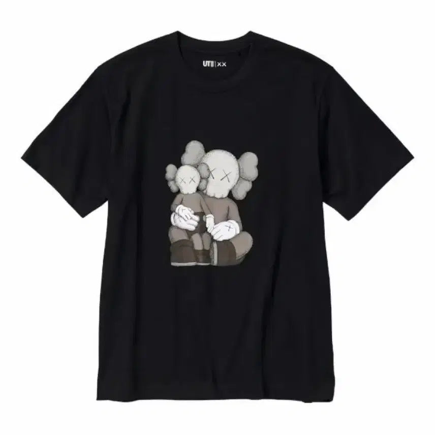 [BUNJANG] Uniqlo UT x KAWS Black Short Sleeve T-Shirt XL / 유니클로 UT X 카우스 블랙 반팔 티셔츠 XL