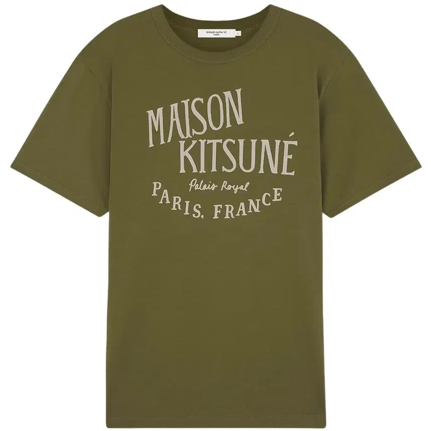[BUNJANG] Maison Kitsuné Palais Royal Classic Khaki T-shirt XL / 메종키츠네 팔레이스 로얄 클래식 카키 티셔츠 XL