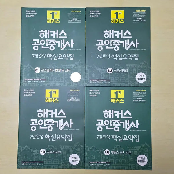 [BUNJANG] Haek-im Core Summary Book & Past Exam Analysis Question Book for Real Estate Agent (2nd Exam) / 공인중개사(2차) 해커스 기출분석 출제예상문제집, 7일완성 핵심 요약집