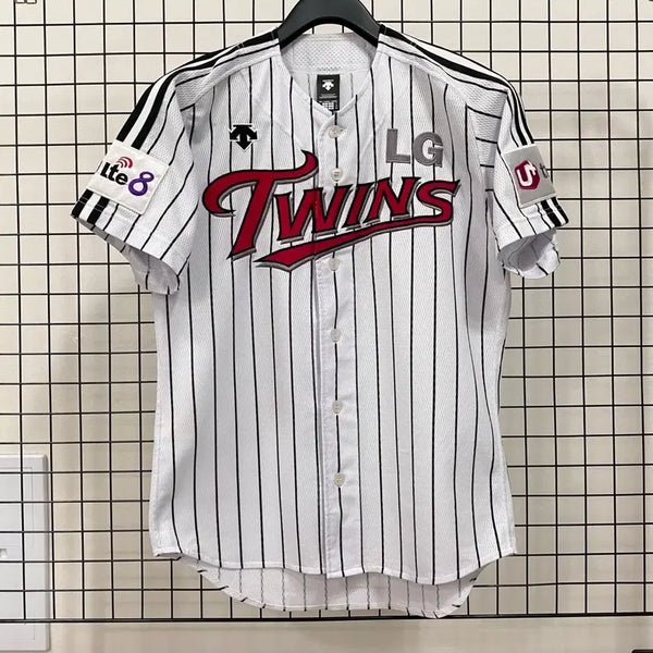 [BUNJANG] Descente LG Twins Authentic Old Logo No-Marking Baseball Jersey / <L> 데상트 LG 트윈스 어센틱 구로고 노마킹 유니폼