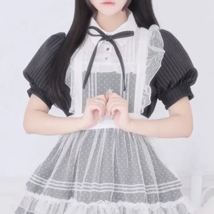 [BUNJANG] Pal Elfy Apron One-Piece Jirai Kei / 팔엘피 pal elfy 에이프런 원피스 지뢰계 피움 앞치마 레이어드