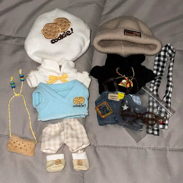 [BUNJANG] 15cm Doll Clothes Bundle Set (2 items) / 무속성 15cm 인형옷 2개 일괄 판매