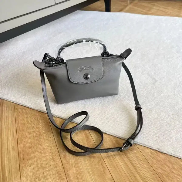 [BUNJANG] Longchamp Le Pliage Mini Crossbody Bag - Grey / Longchamp 르플리아쥬 미니 크로스백 그레이 핸들백