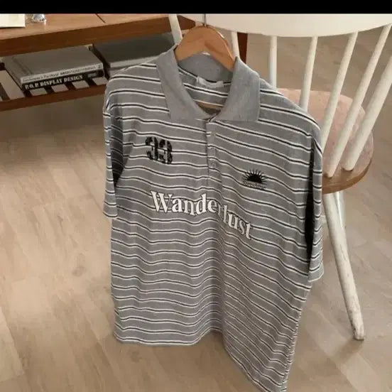 [BUNJANG] Wanderlust Striped Polo T-Shirt / 스트라이프 폴로 티셔츠 Wanderlust