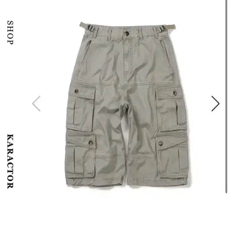 [BUNJANG] Character Cargo Bermuda Pants Grey Size 0 / 당배) 카락터 카고 버뮤다 0사이즈 팬츠 그레이
