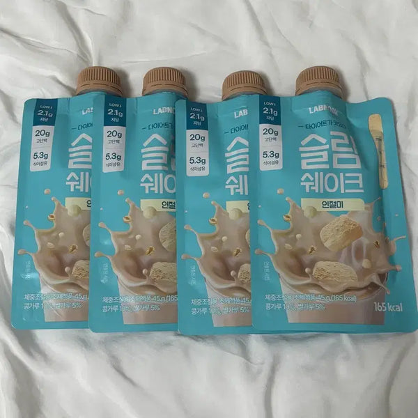 [BUNJANG] Lapnosh Slim Shake Injeolmi Flavor 4 Pack / 랩노쉬 슬림 쉐이크 인절미맛 4개