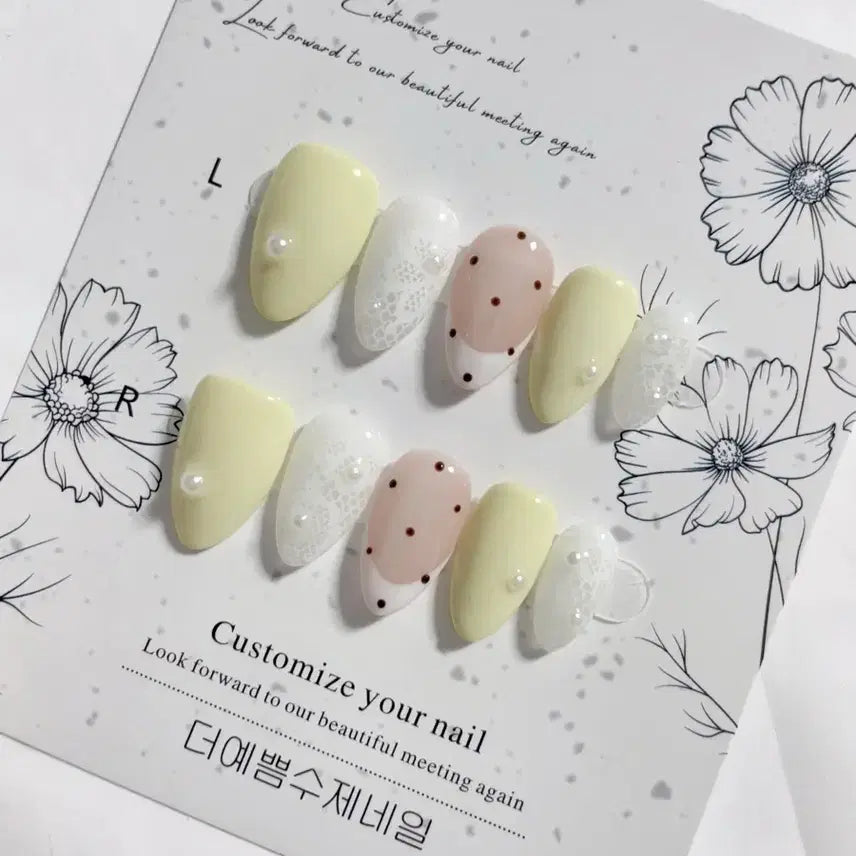 [BUNJANG] Handmade Lace Nail Tips / 레이스 수제네일팁