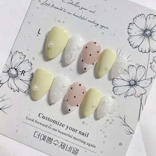 [BUNJANG] Handmade Lace Nail Tips / 레이스 수제네일팁