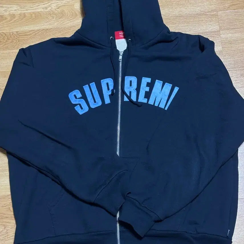 [BUNJANG] Supreme Arc Thermal Lined Zip Up Hooded Sweatshirt Navy L / 슈프림 아크써멀 후드집업 네이비 L
