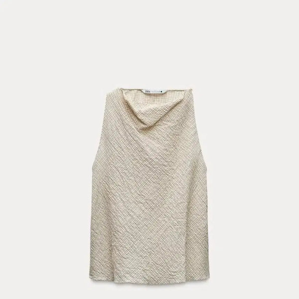 [BUNJANG] Zara Check Halter Top / 자라 체크 홀터 탑