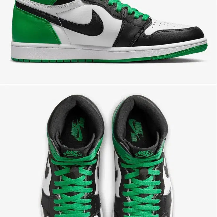 [BUNJANG] Nike Air Jordan 1 Retro High OG Lucky Green Black White / 나이키 에어조던 1 레트로 하이 OG 그린 블랙 화이트 260