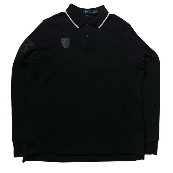 [BUNJANG] Polo Ralph Lauren Swiss Logo Patch Polo T-Shirt Black XL / [XL] 폴로 랄프로렌 스위스 로고 패치 카라 티셔츠 블랙