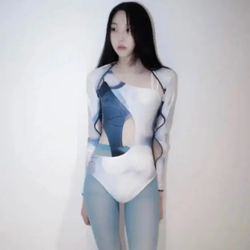 [BUNJANG] Ojos Bolero Rash Guard Blue S / 오호스 벌브 볼레로 래쉬가드 / 블루 s