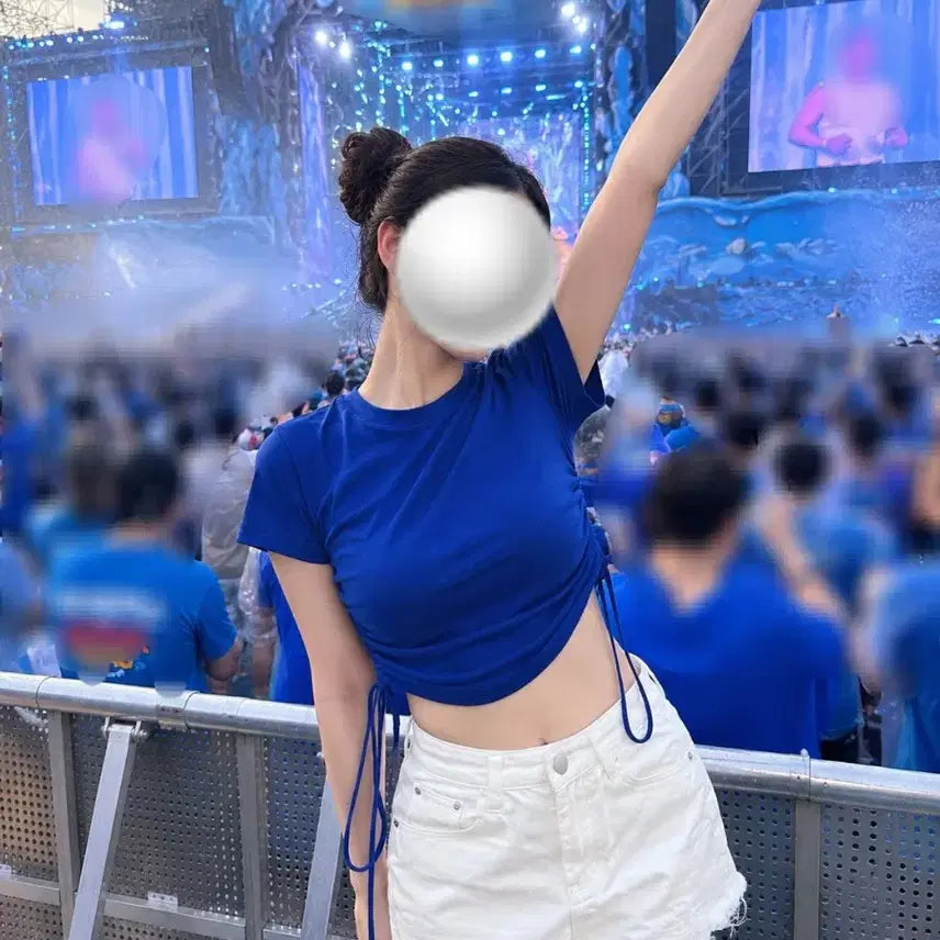 [BUNJANG] Concert Crop Top and Shorts Set (M) / 흠뻑쇼 옷&바지 세트(M 사이즈)