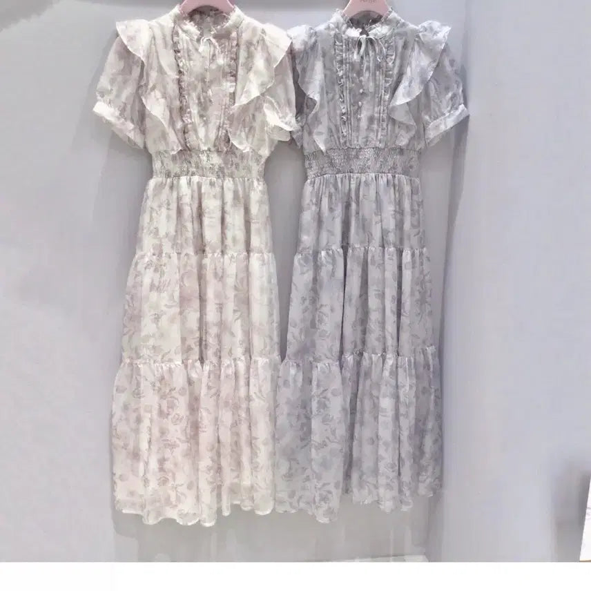 [BUNJANG] EBLIN Tiered Choker Long Dress Pink / 에블린 티어드 초커 롱 원피스 핑크 스나계 일브 evelyn