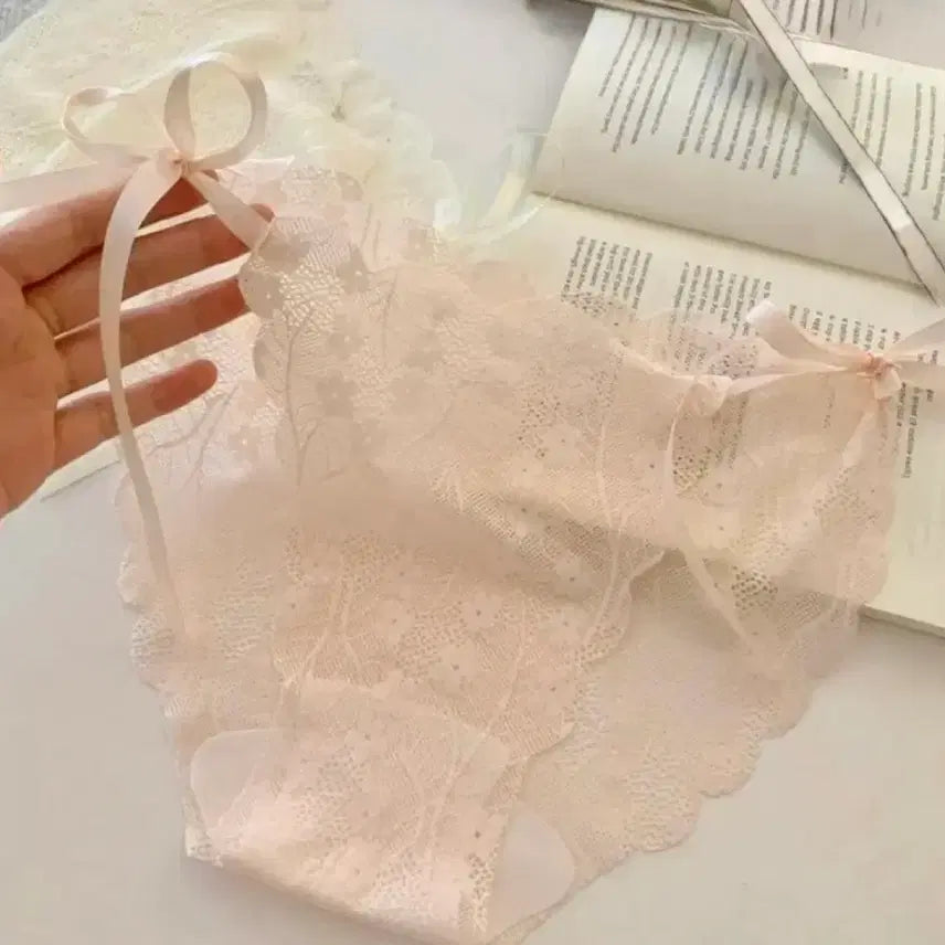 [BUNJANG] Women's Lace See-Through Thong Underwear / 중고 레이스 시스루 여성 끈팬티