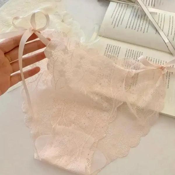 [BUNJANG] Women's Lace See-Through Thong Underwear / 중고 레이스 시스루 여성 끈팬티