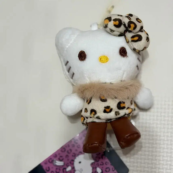 [BUNJANG] Hello Kitty Leopard Print Plush Keychain / 호피 키티인형키링/