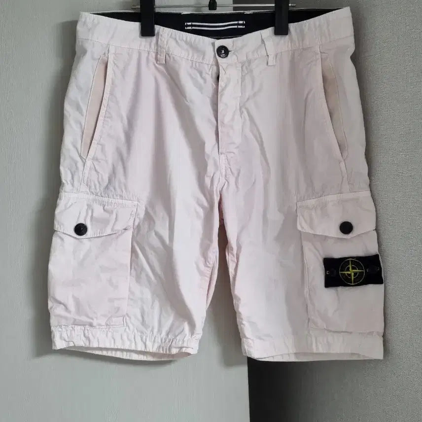 [BUNJANG] Stone Island Pink Cargo Shorts / 스톤아일랜드 카고 반바지