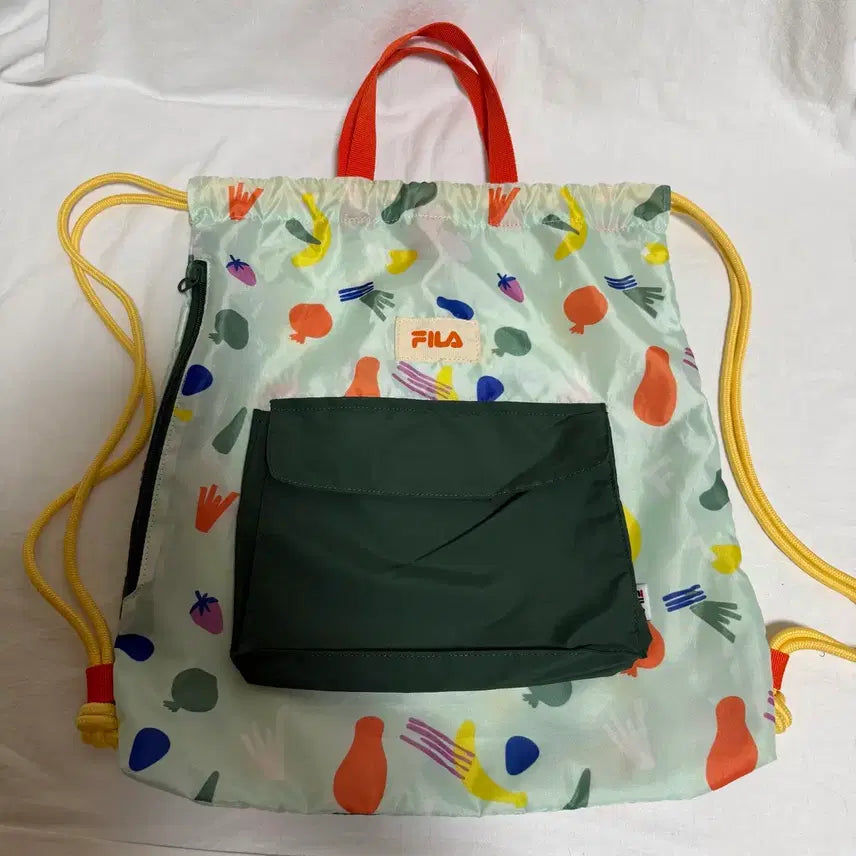 [BUNJANG] Fila Fruit Pattern Tote Bag Shoulder Bag / 휠라 토트백 숄더백 과일 패턴