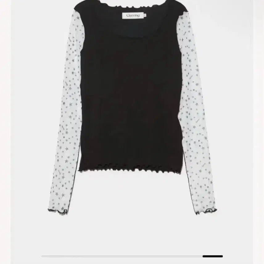 [BUNJANG] Sheer Sleeve T-shirt / gyeong 시스루 슬리브 티