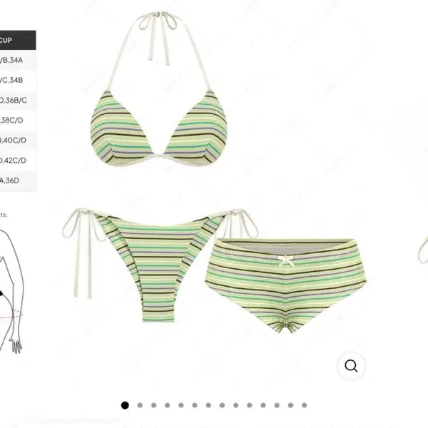 [BUNJANG] Seamollys Stripe Bikini Set / (M/바지L)Seamollys 씨몰리 스트라이프 비키니