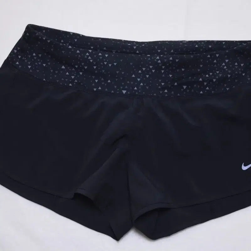 [BUNJANG] Nike Dri-FIT Women's Running Shorts Black Triangle Pattern / 리바이벌 여성 러닝 반바지 블랙 삼각 패턴 허리밴드 거의 새상품