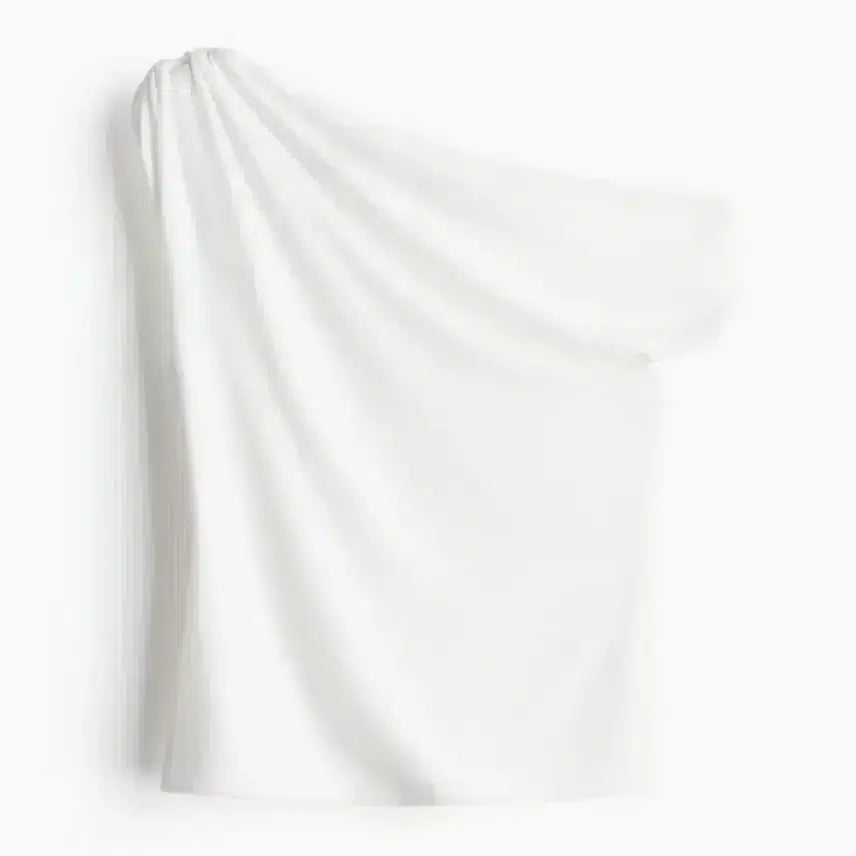 [BUNJANG] H&M One-Shoulder Drape Top - White / H&M 원숄더 드레이프 탑 화이트