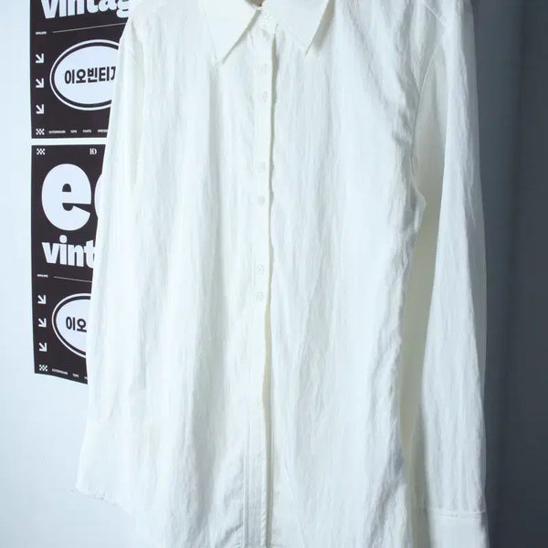 [BUNJANG] MISSso Plain White Blouse Shirt / W(L) 미쏘 셔츠 남방 블라우스 무지 화이트 놈코어-H35033