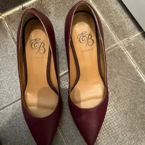 [BUNJANG] Elizabeth Arden Wine Red Pumps Heels / 엘리자베스 아덴 펌프스 힐 와인색
