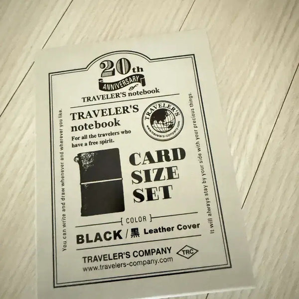 [BUNJANG] Traveler's Notebook 20th Anniversary Black Card Size Set / 트래블러스노트 20주년 블랙
