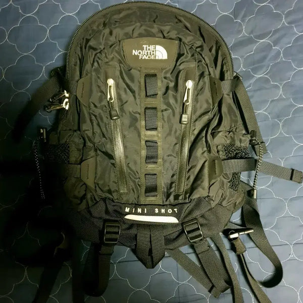 [BUNJANG] The North Face Mini Shot Multi-Pocket Backpack Black (12L) / 노스페이스 미니샷 멀티포켓 백팩 블랙 (12L)