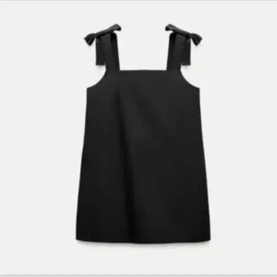 [BUNJANG] Zara Black Ribbon Strap Mini Dress XS / 자라 블랙 리본 스트랩 미니 원피스 XS <시착>