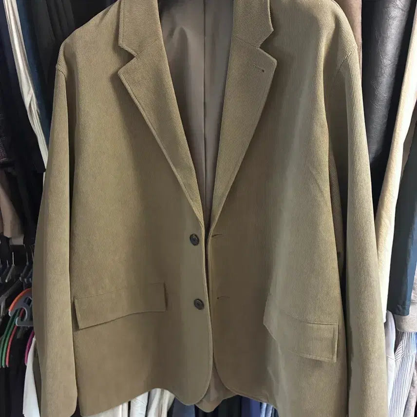 [BUNJANG] Musinsa Standard 14W Corduroy Jacket Beige / 무신사 스탠다드 14w 코듀로이 자켓 베이지