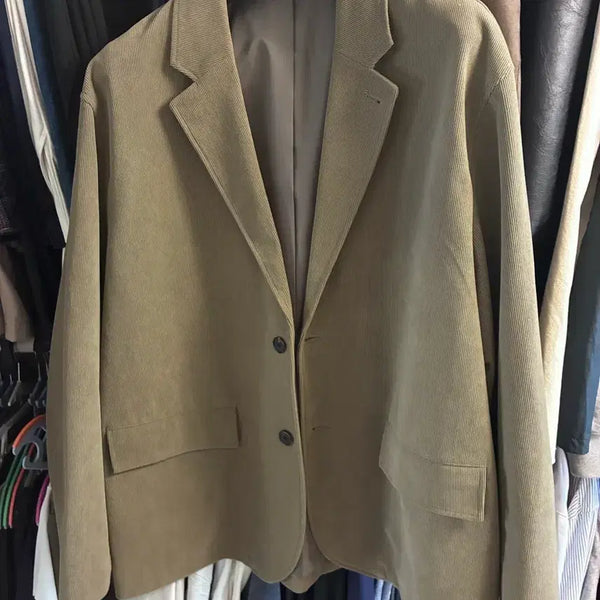 [BUNJANG] Musinsa Standard 14W Corduroy Jacket Beige / 무신사 스탠다드 14w 코듀로이 자켓 베이지