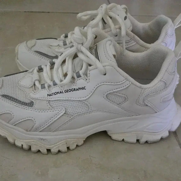 [BUNJANG] National Geographic White Sneakers / 내셔널 지오그래픽 운동화 화이트