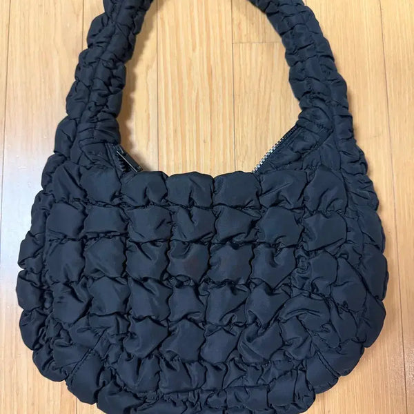 [BUNJANG] COS Quilted Gathering Shoulder Bag Black / 코스 퀼팅 셔링 숄더백 블랙