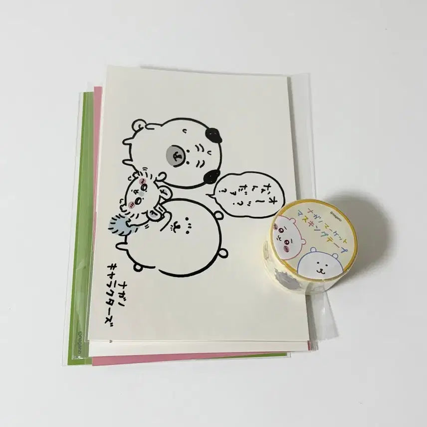 [BUNJANG] Nagano Sticker & Postcard Bundle Set / (일괄)나가오 엽서 마스킹테이프 농담곰 치이카와 지류 퍼그상 나가노마켓