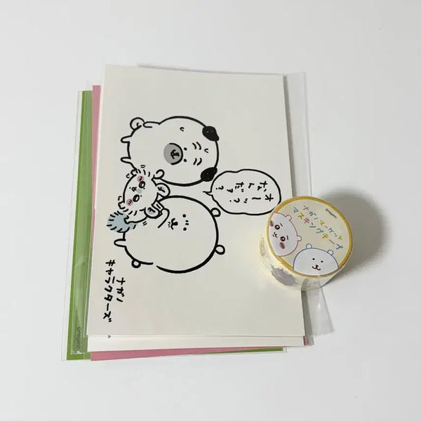 [BUNJANG] Nagano Sticker & Postcard Bundle Set / (일괄)나가오 엽서 마스킹테이프 농담곰 치이카와 지류 퍼그상 나가노마켓