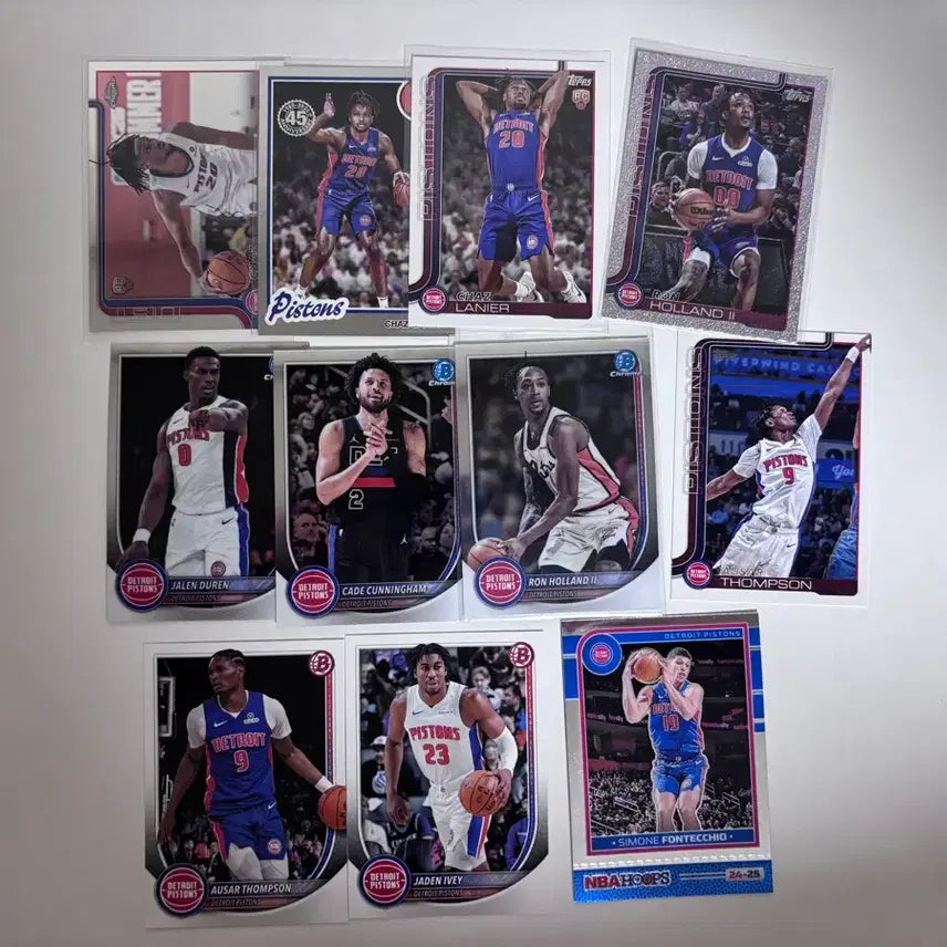 [BUNJANG] Detroit Pistons Basketball Card Set (Cunningham, Thompson, Duren) / 디트로이트 피스톤즈 농구 카드 세트 (커닝햄, 탐슨, 듀렌)