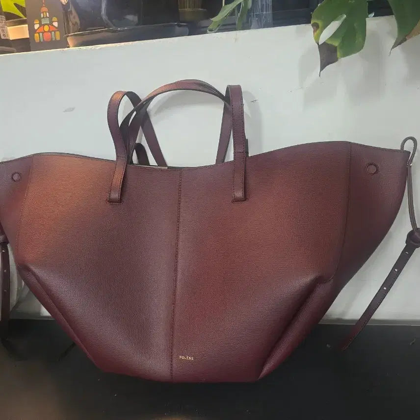 [BUNJANG] Polène Cyme Shoulder Bag Black Cherry / polene cyme
