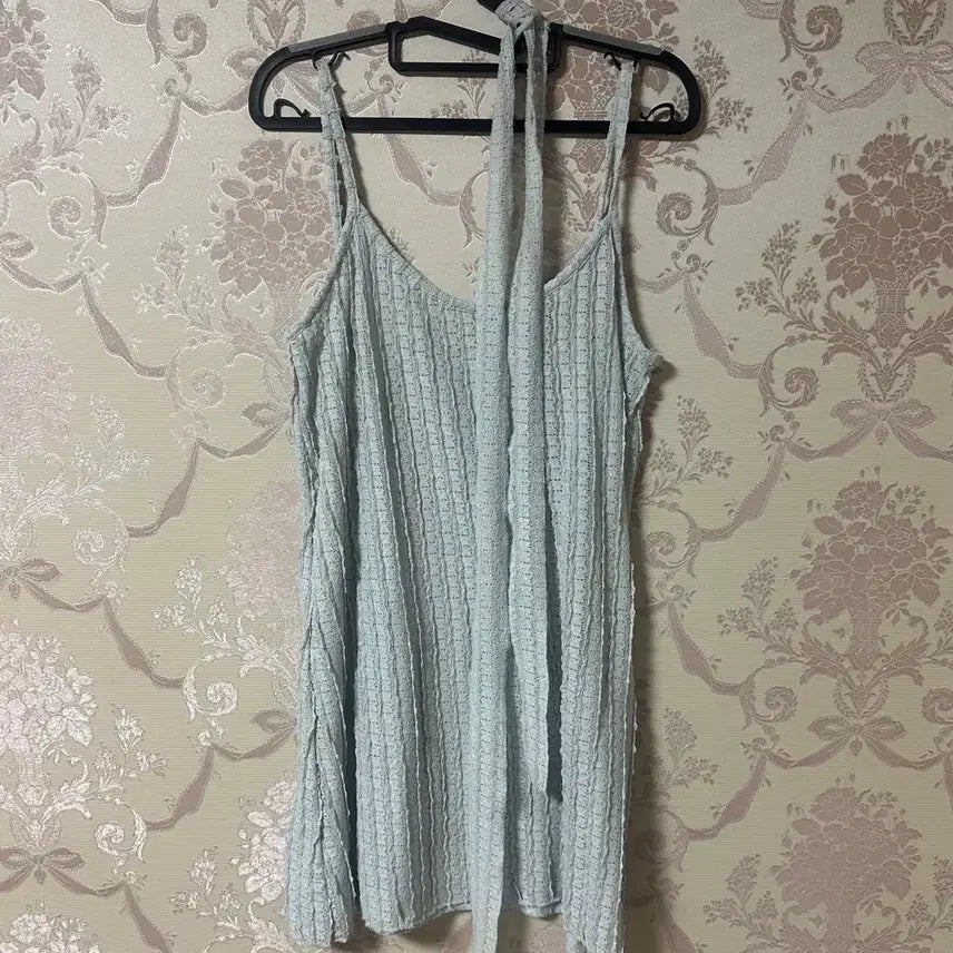 [BUNJANG] Vintage Sky Blue Choker Dress Set / 빈티지)하늘색 초커원피스 세트