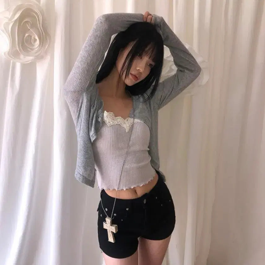 [BUNJANG] Lace Camisole / 레이스 나시(새상품)(택o)