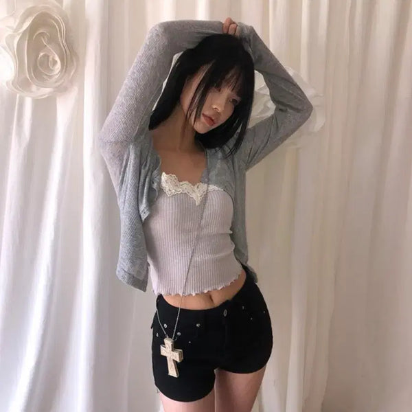 [BUNJANG] Lace Camisole / 레이스 나시(새상품)(택o)